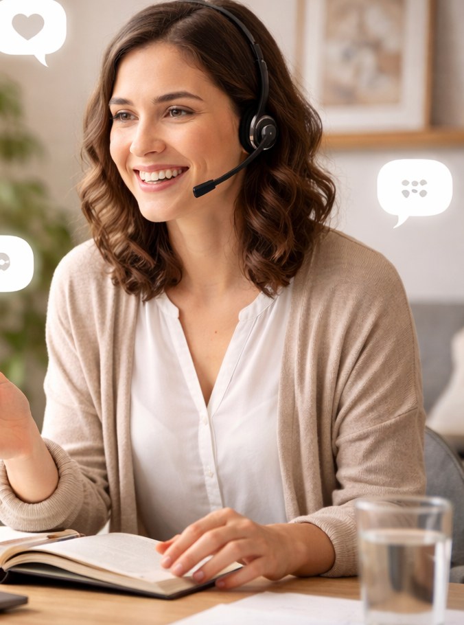 Tele counselling session.